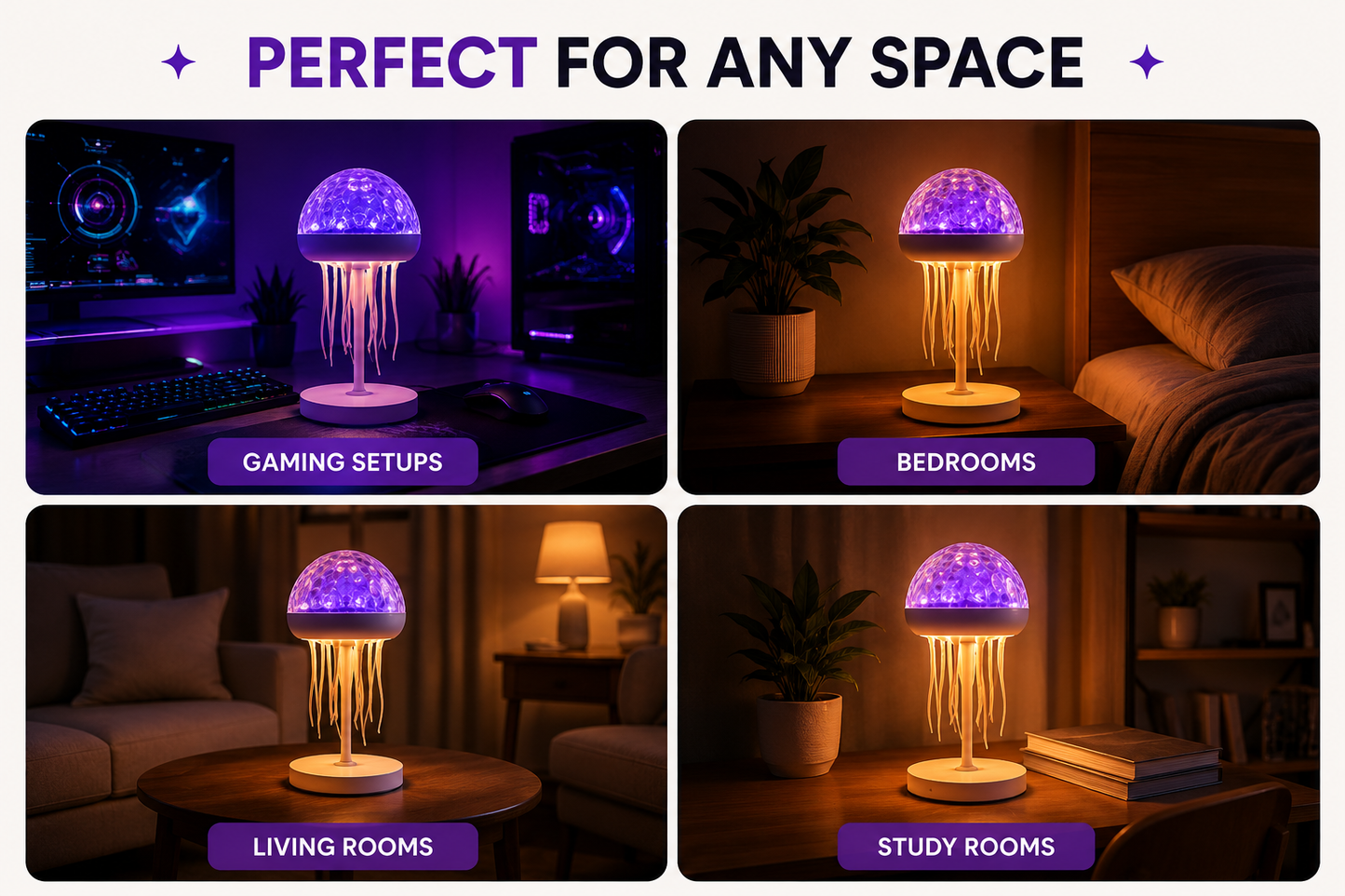 Jellyfish Lamp for Relaxing Spaces