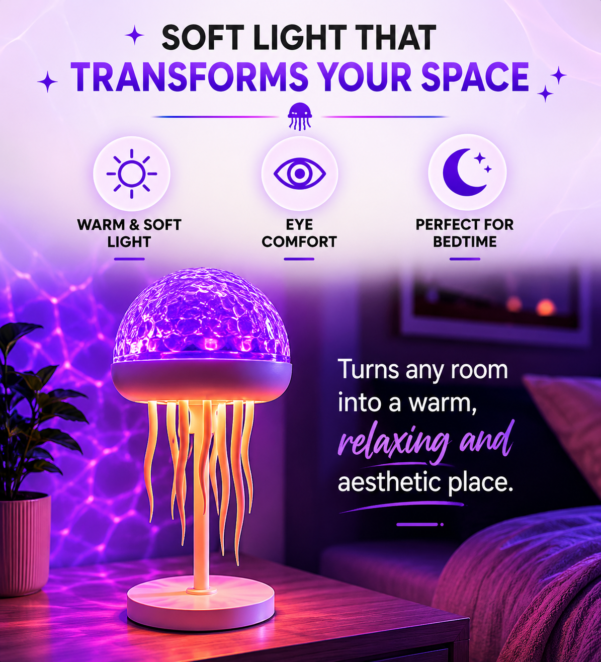 Jellyfish Lamp for Relaxing Spaces